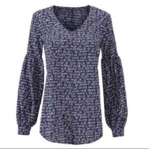 Cabi Te Amo Balloon Sleeve Blouse